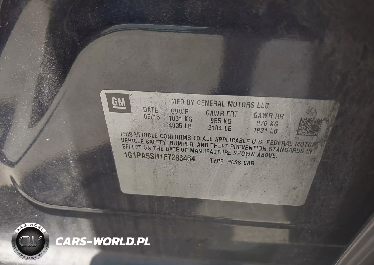 2015 Chevrolet Cruze Ls Auto VIN:1G1PA5SH1F7283464 - 9