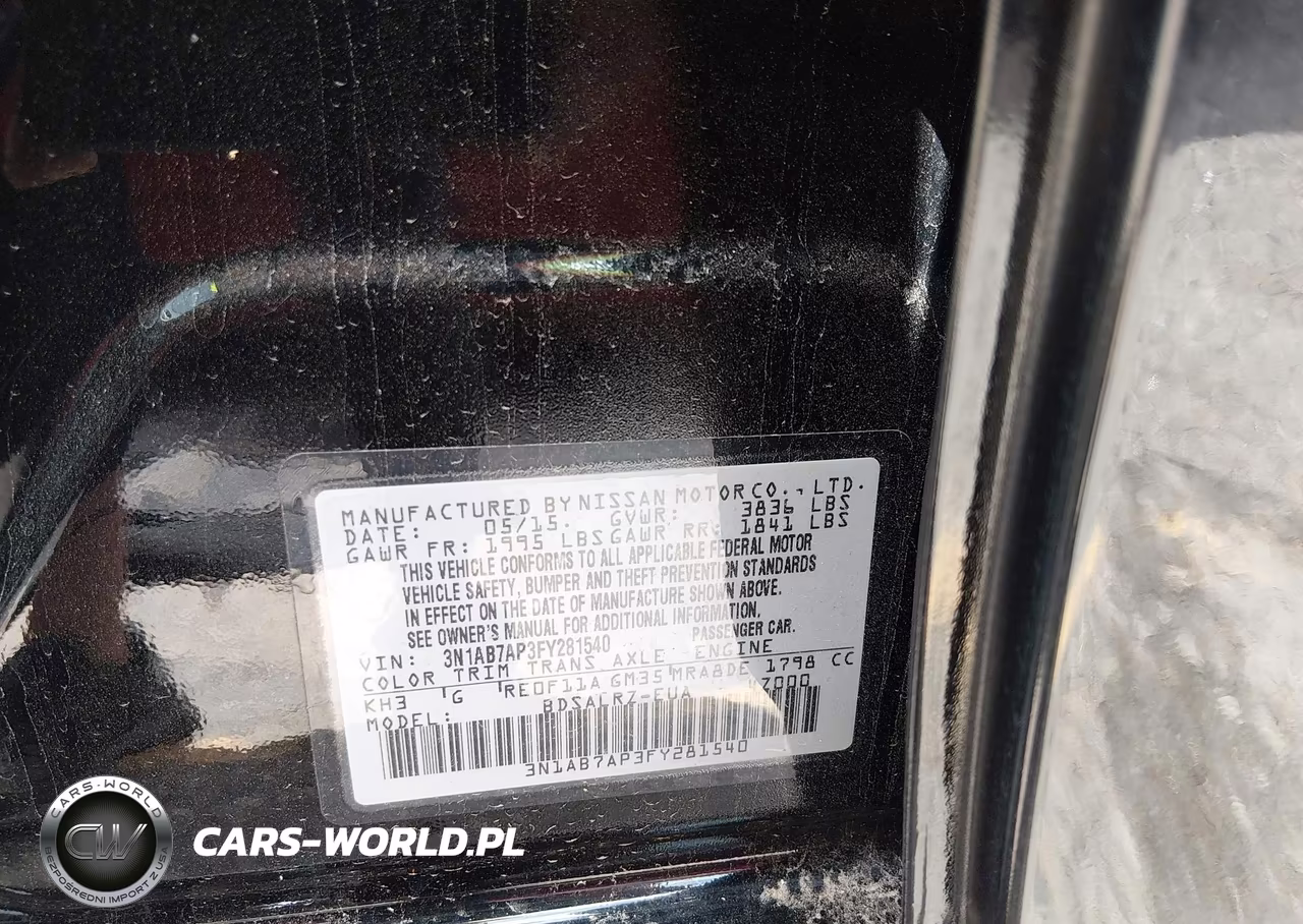 2015 Nissan Sentra Sr VIN:3N1AB7AP3FY281540 - 9