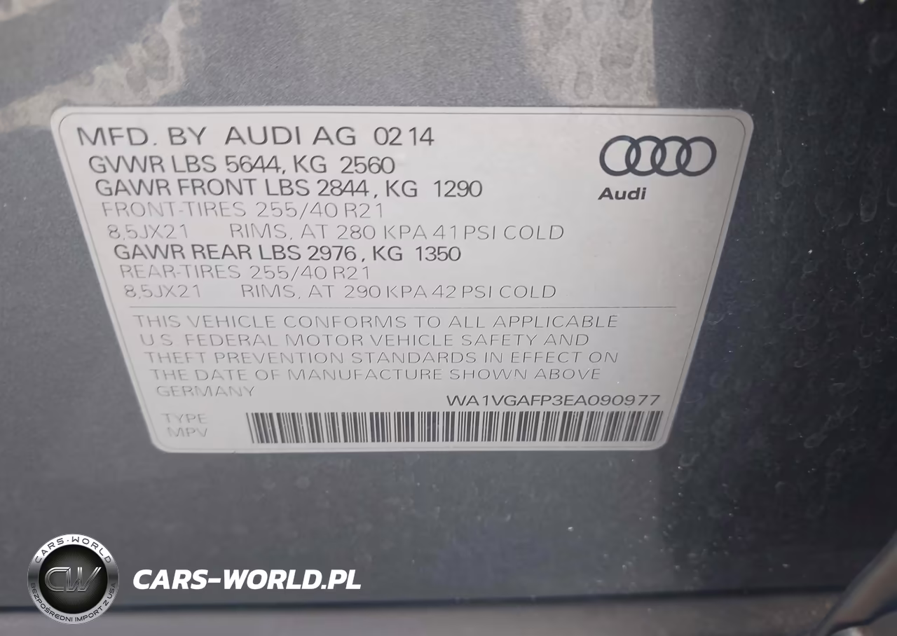 2014 Audi Sq5 3.0T Premium Plus VIN:WA1VGAFP3EA090977 - 9