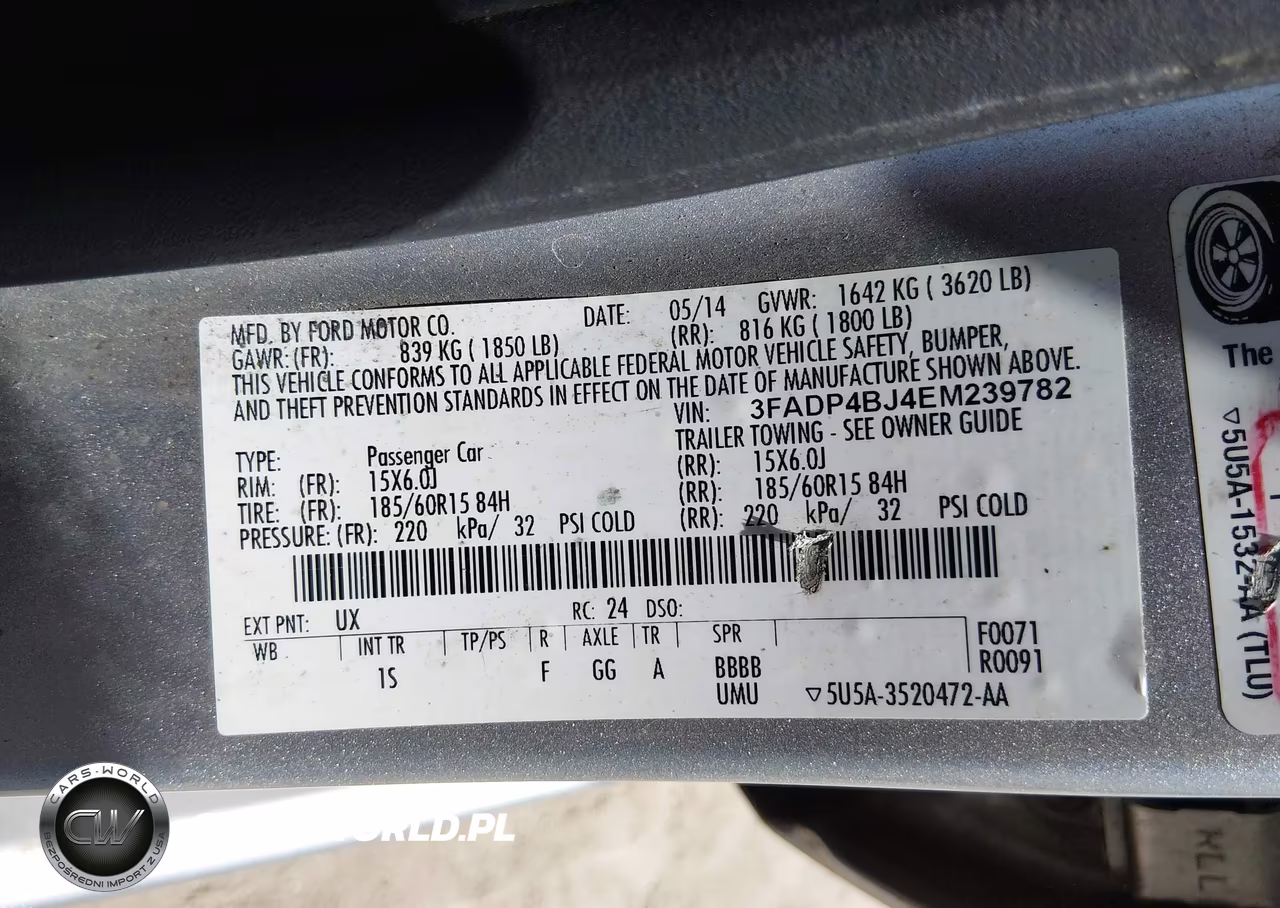 2014 Ford Fiesta Se VIN:3FADP4BJ4EM239782 - 9