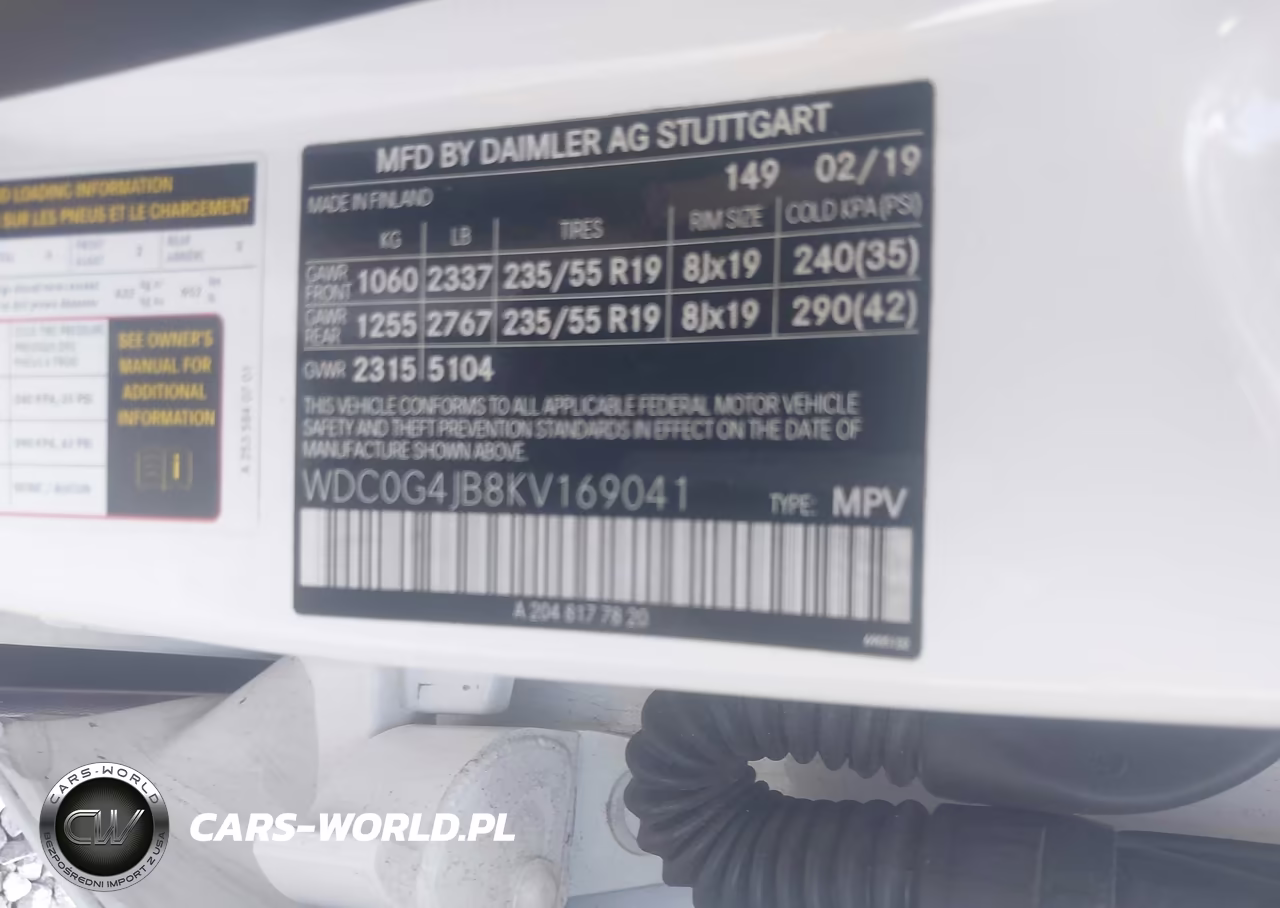 2019 Mercedes-Benz Glc 300 VIN:WDC0G4JB8KV169041 - 9