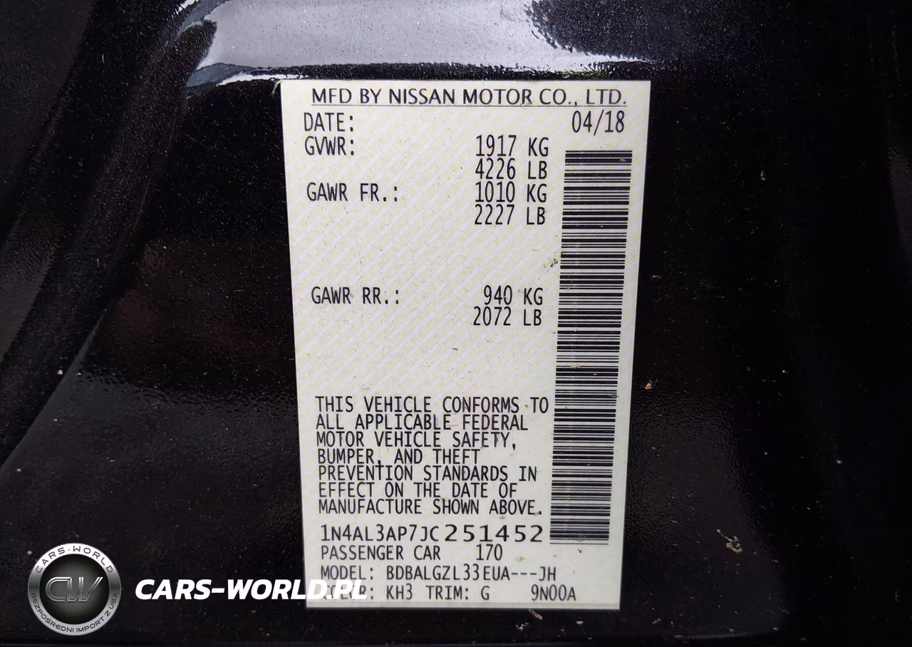 2018 Nissan Altima 2.5 S VIN:1N4AL3AP7JC251452 - 9