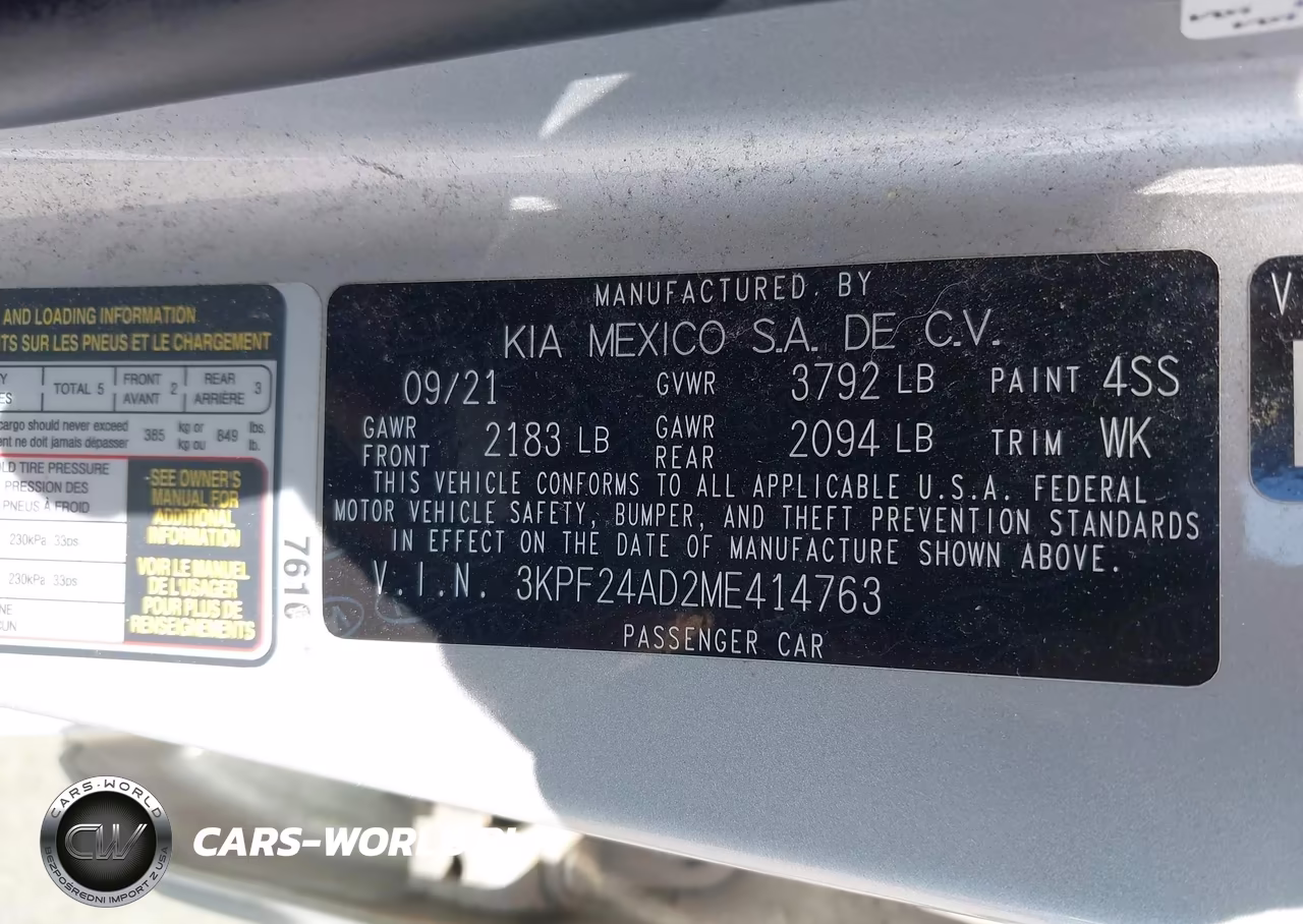 2021 Kia Forte Lxs VIN:3KPF24AD2ME414763 - 9