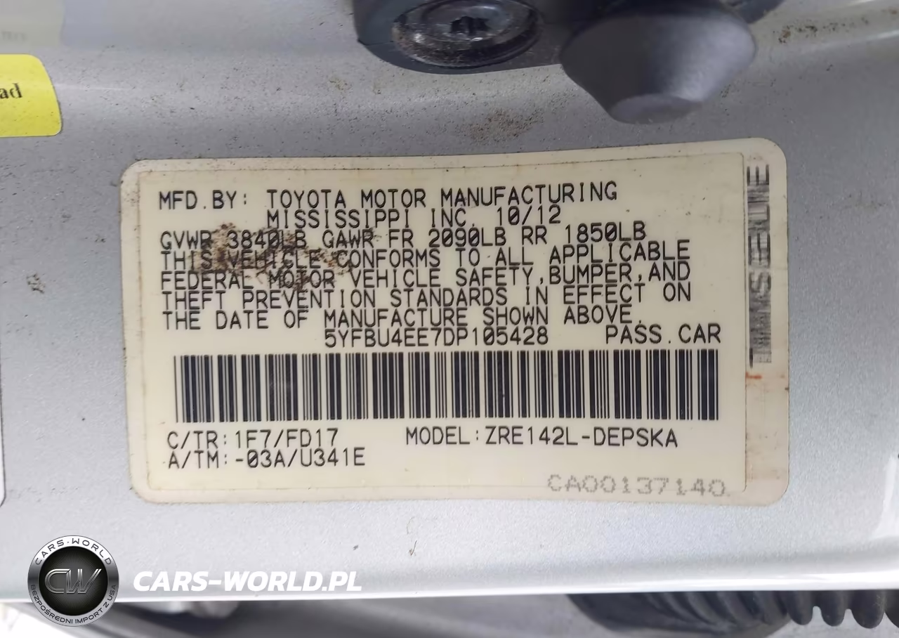 2013 Toyota Corolla S VIN:5YFBU4EE7DP105428 - 9