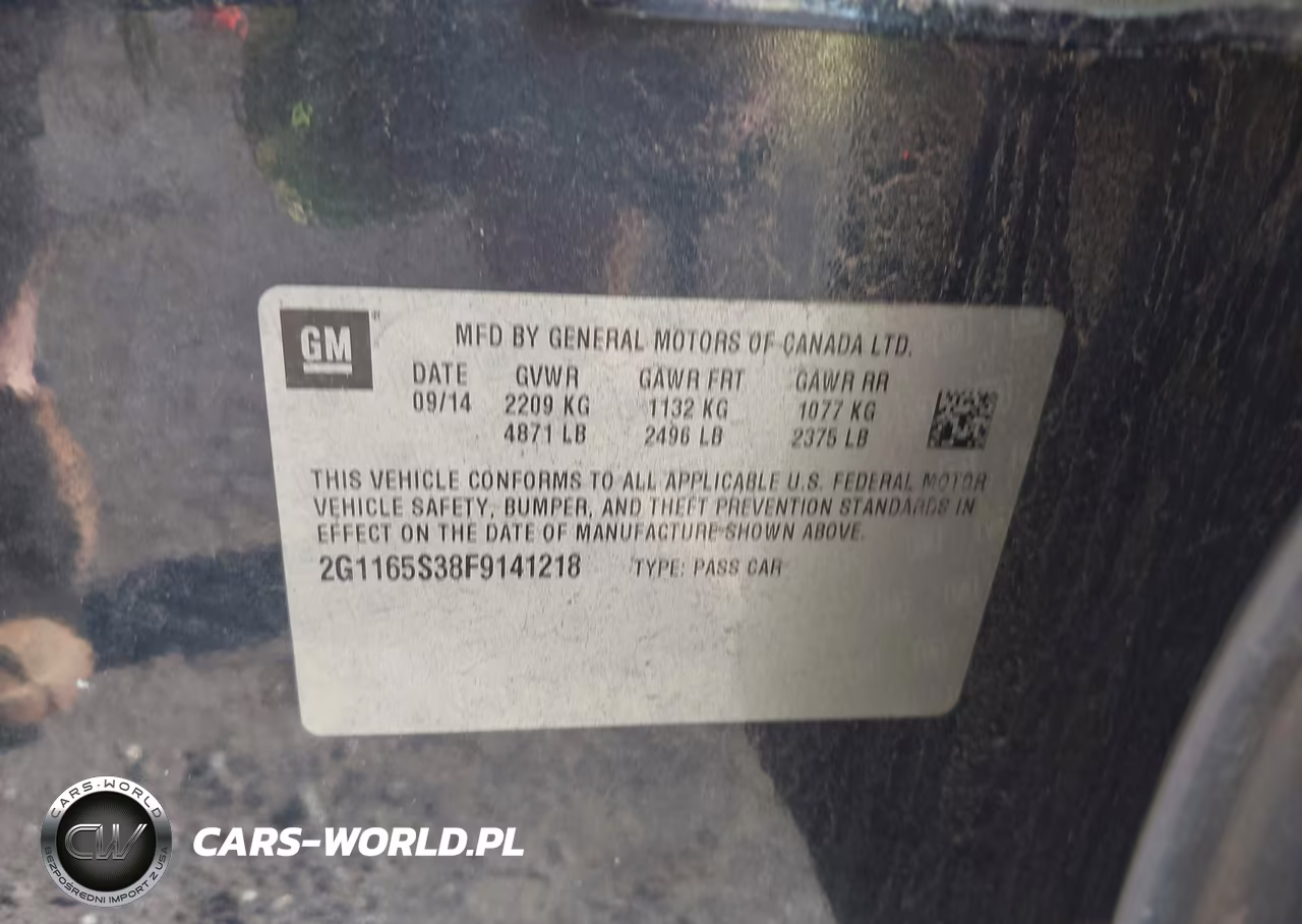 2015 Chevrolet Impala 2Lz VIN:2G1165S38F9141218 - 9