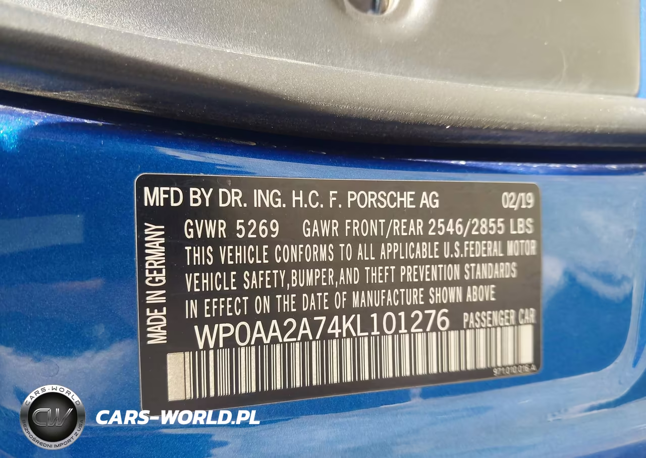 2019 Porsche Panamera 4 VIN:WP0AA2A74KL101276 - 9