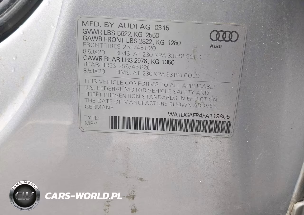2015 Audi Q5 3.0T Premium Plus VIN:WA1DGAFP4FA119805 - 9
