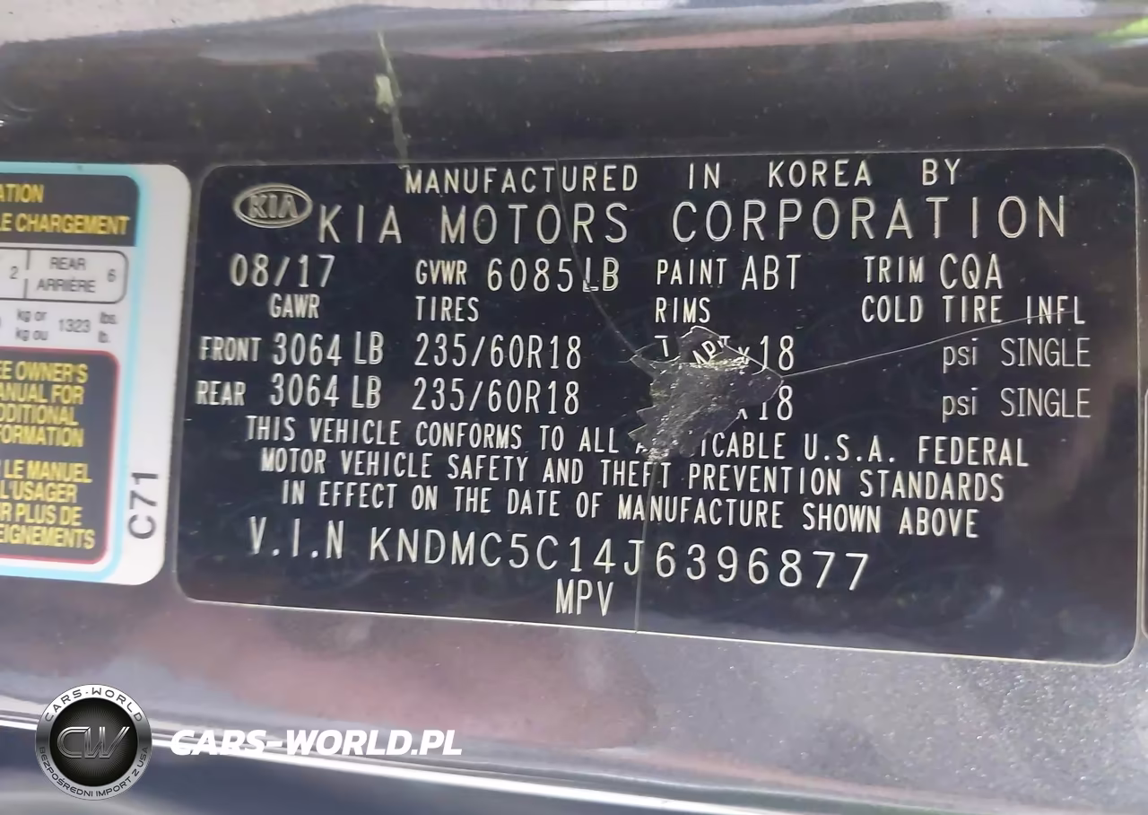 2018 Kia Sedona Ex VIN:KNDMC5C14J6396877 - 9