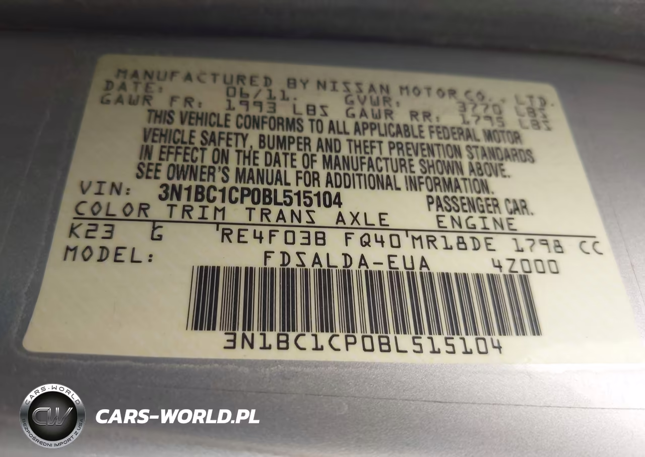 2011 Nissan Versa 1.8S VIN:3N1BC1CP0BL515104 - 9