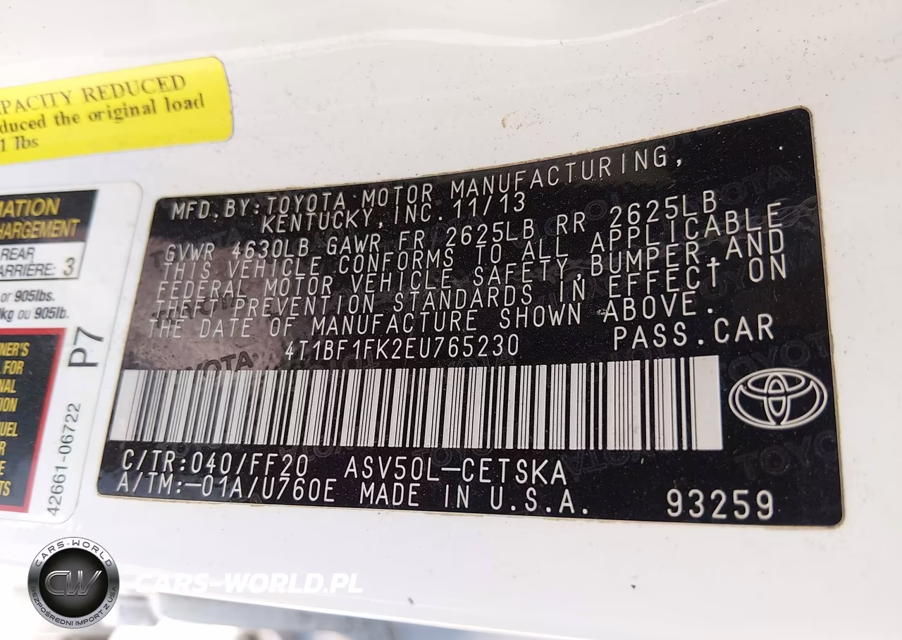 2014 Toyota Camry Se VIN:4T1BF1FK2EU765230 - 9