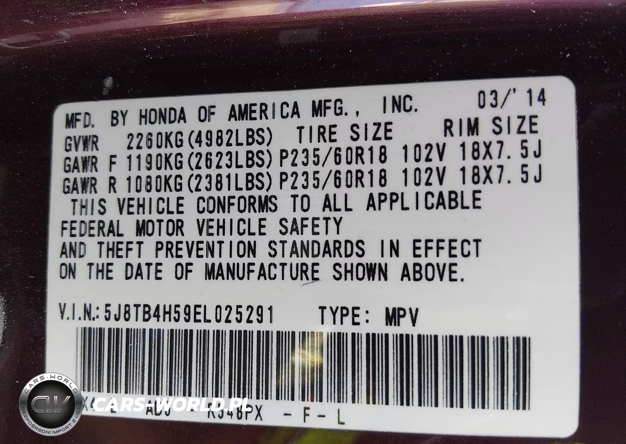2014 Acura Rdx VIN:5J8TB4H59EL025291 - 9