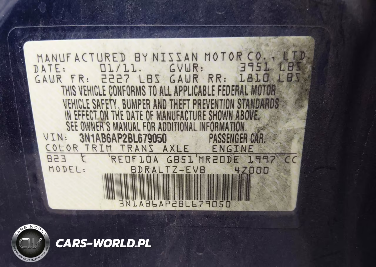 2011 Nissan Sentra 2.0S VIN:3N1AB6AP2BL679050 - 9