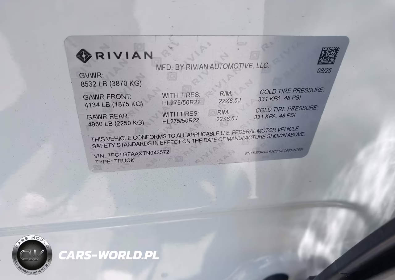 2026 Rivian R1T Dual Motor Large Pack-Performance Dual Motor Large Pack VIN:7FCTGFAAXTN043572 - 9