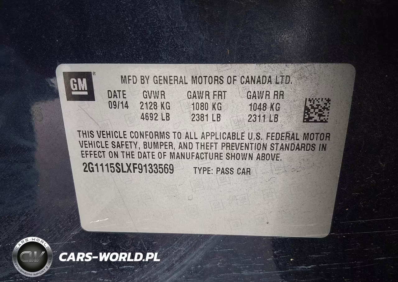 2015 Chevrolet Impala 1Lt VIN:2G1115SLXF9133569 - 9
