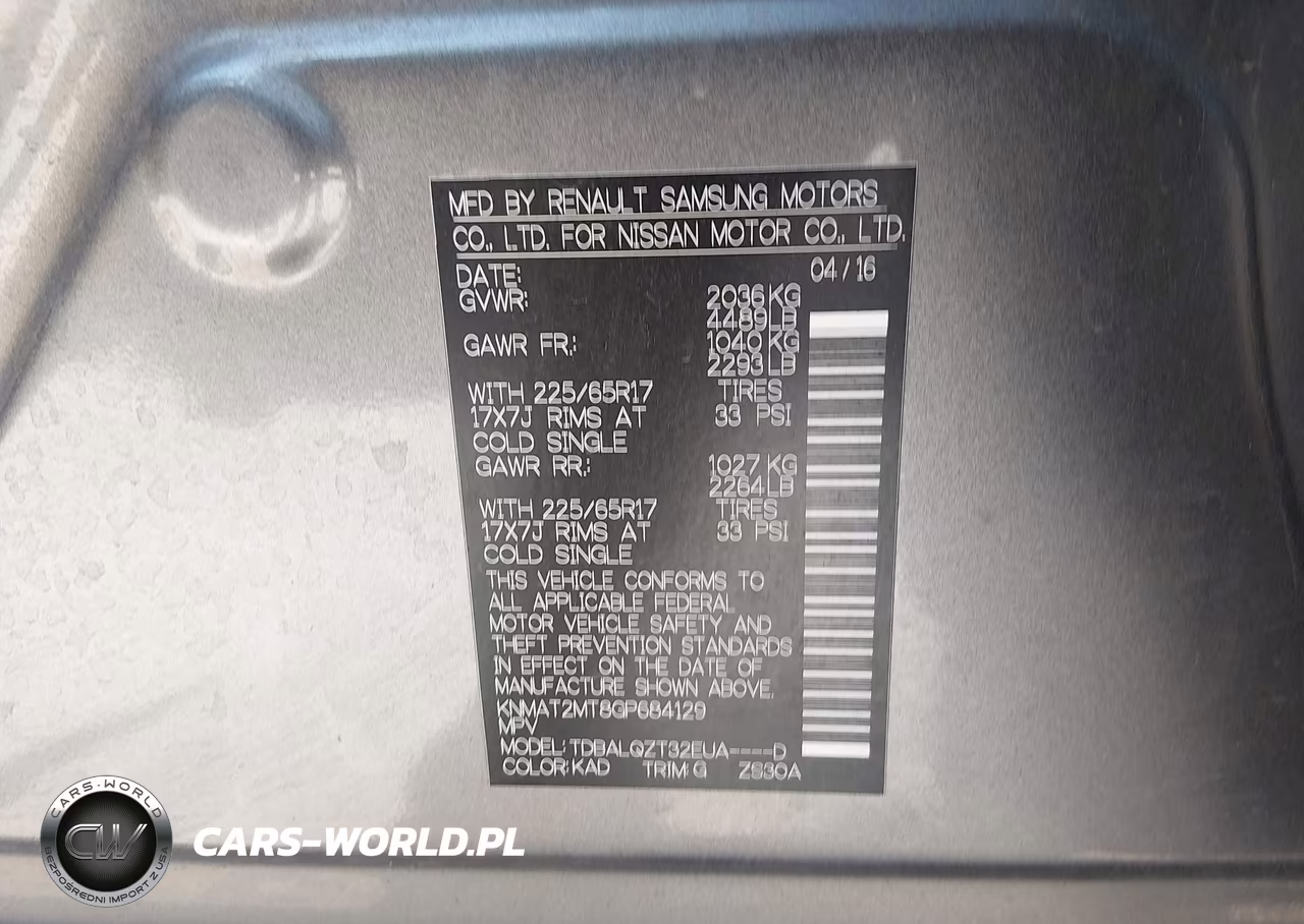 2016 Nissan Rogue Sv VIN:KNMAT2MT8GP684129 - 9