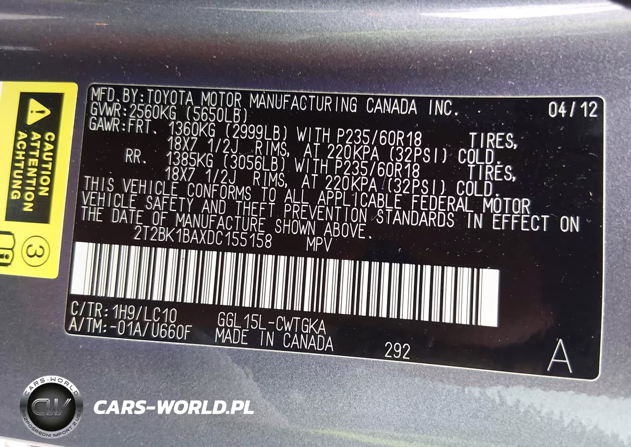 2013 Lexus Rx 350 VIN:2T2BK1BAXDC155158 - 9