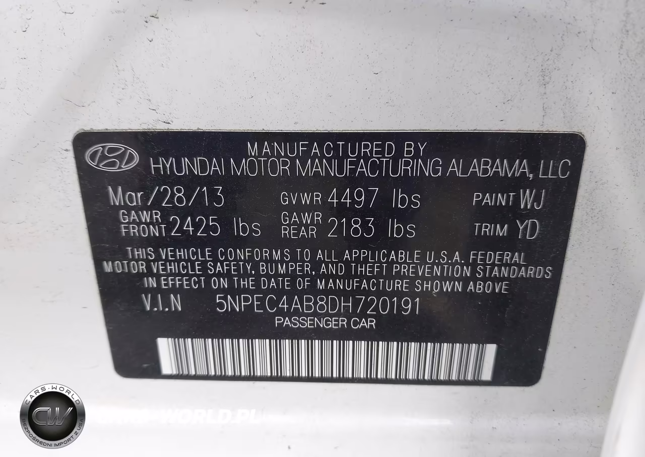2013 Hyundai Sonata Limited 2.0T VIN:5NPEC4AB8DH720191 - 9