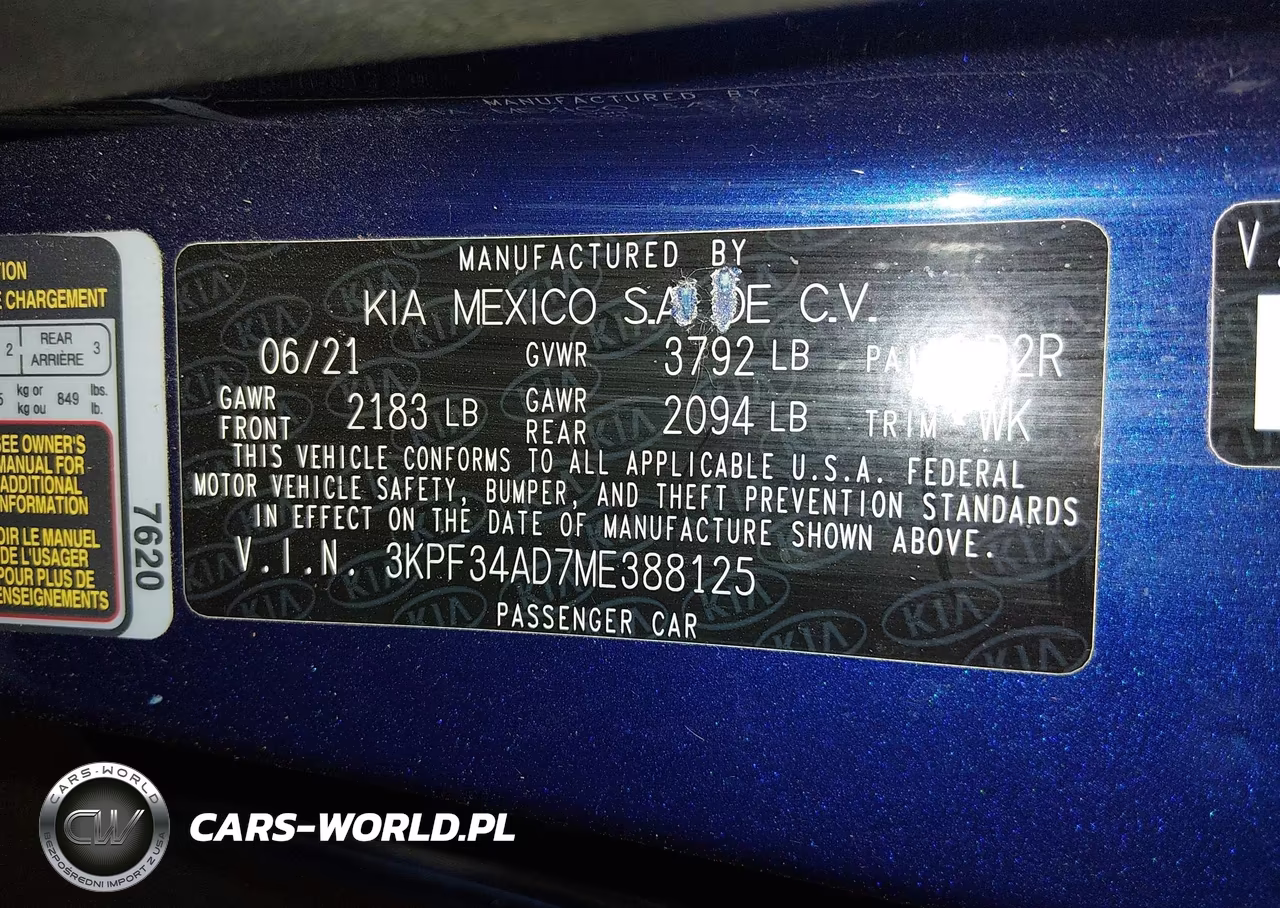2021 Kia Forte Gt-Line VIN:3KPF34AD7ME388125 - 9