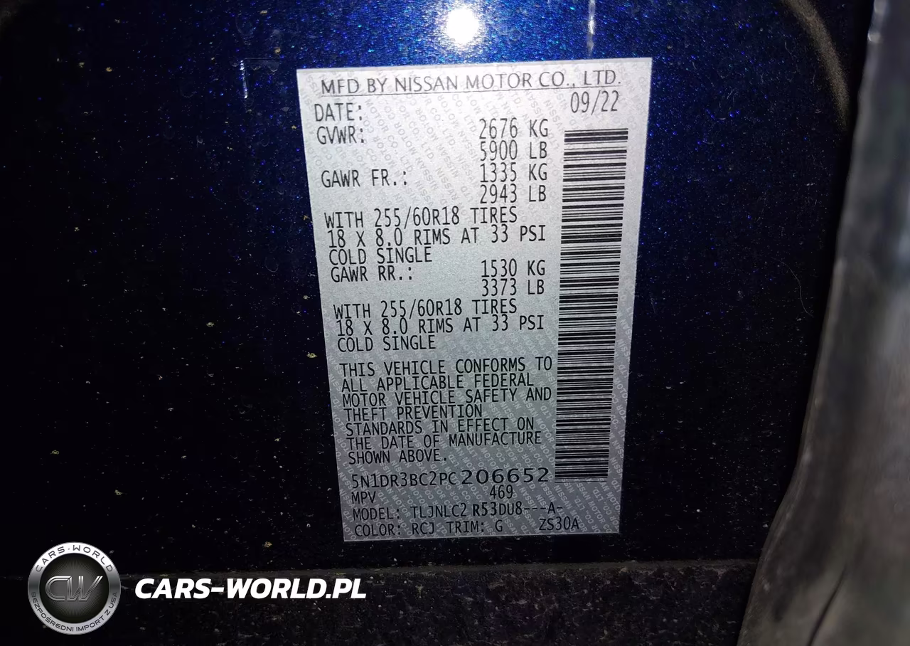 2023 Nissan Pathfinder Sv 4Wd VIN:5N1DR3BC2PC206652 - 9