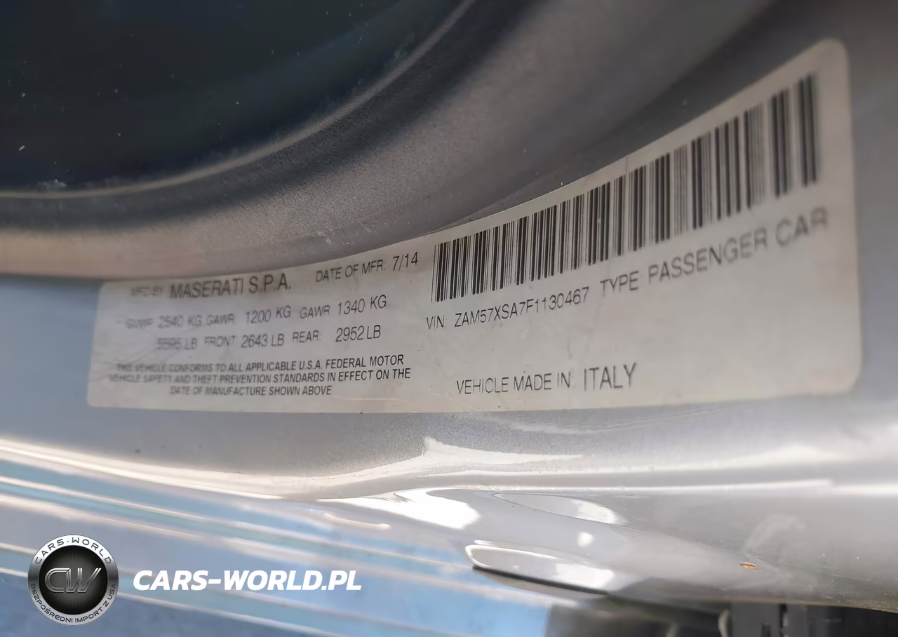 2015 Maserati Ghibli VIN:ZAM57XSA7F1130467 - 9