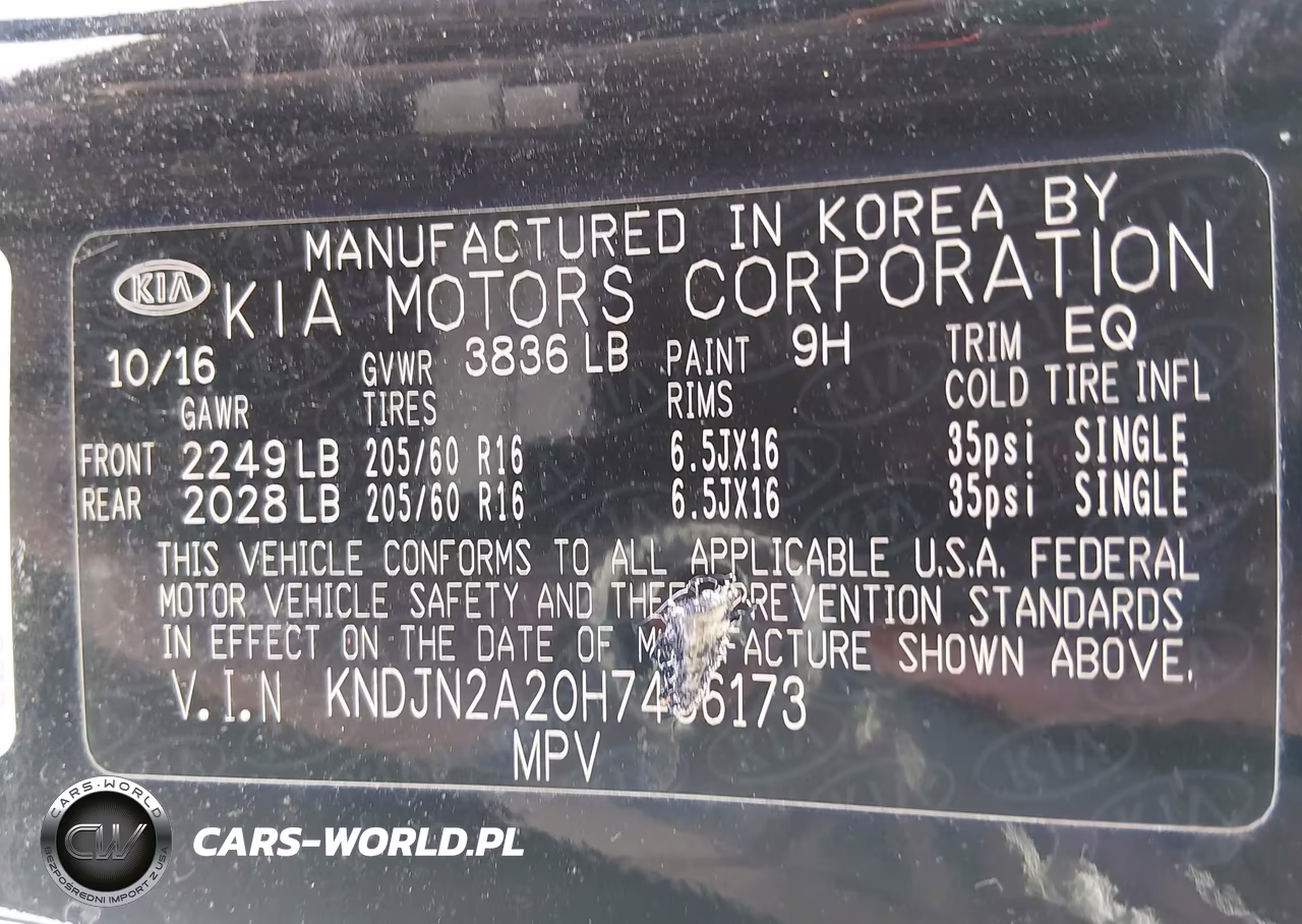 2017 Kia Soul VIN:KNDJN2A20H7436173 - 9