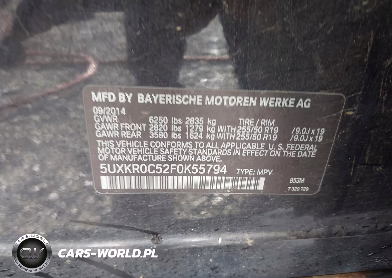 2015 BMW X5 xDrive35I VIN:5UXKR0C52F0K55794 - 9