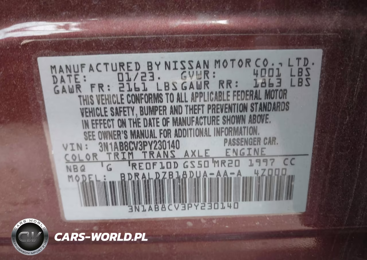 2023 Nissan Sentra Sv Xtronic Cvt VIN:3N1AB8CV3PY230140 - 9