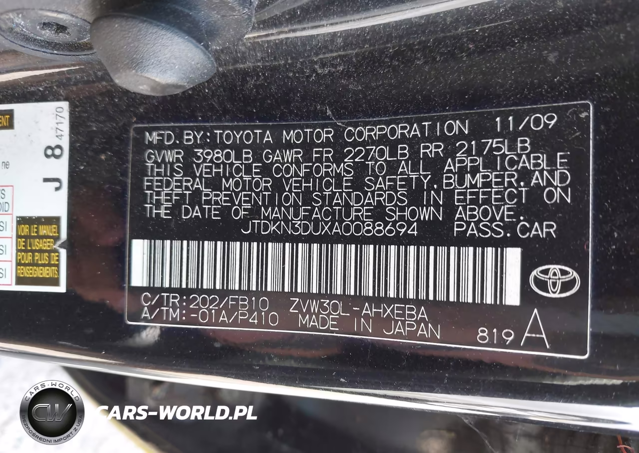 2010 Toyota Prius Iii VIN:JTDKN3DUXA0088694 - 9