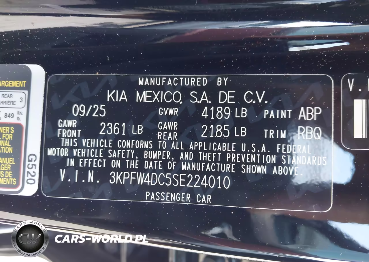 2025 Kia K4 Gt-Line Turbo VIN:3KPFW4DC5SE224010 - 9
