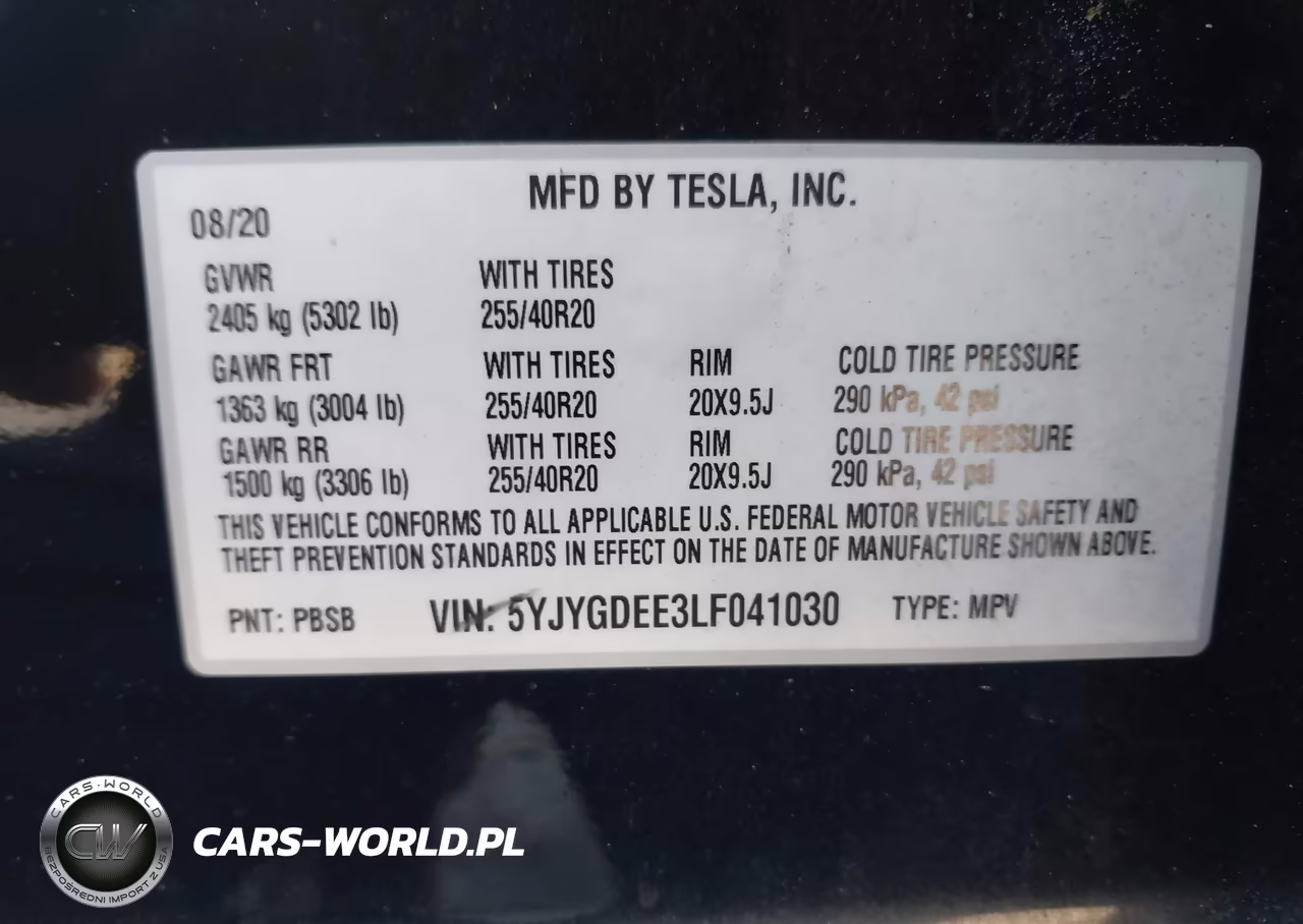 2020 Tesla Model Y Long Range Dual Motor All-Wheel Drive VIN:5YJYGDEE3LF041030 - 9