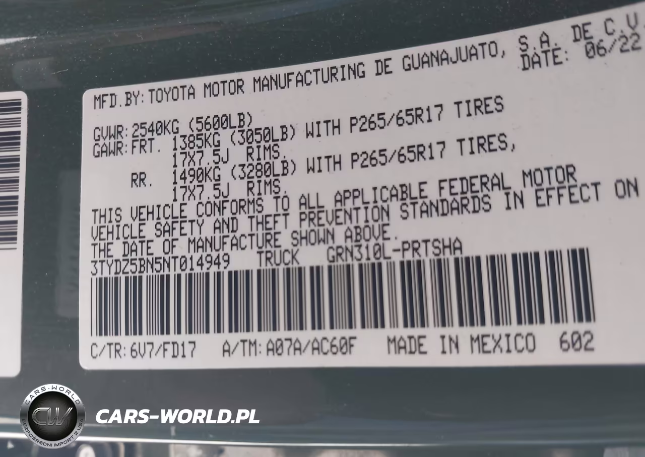 2022 Toyota Tacoma Trd Sport VIN:3TYDZ5BN5NT014949 - 9