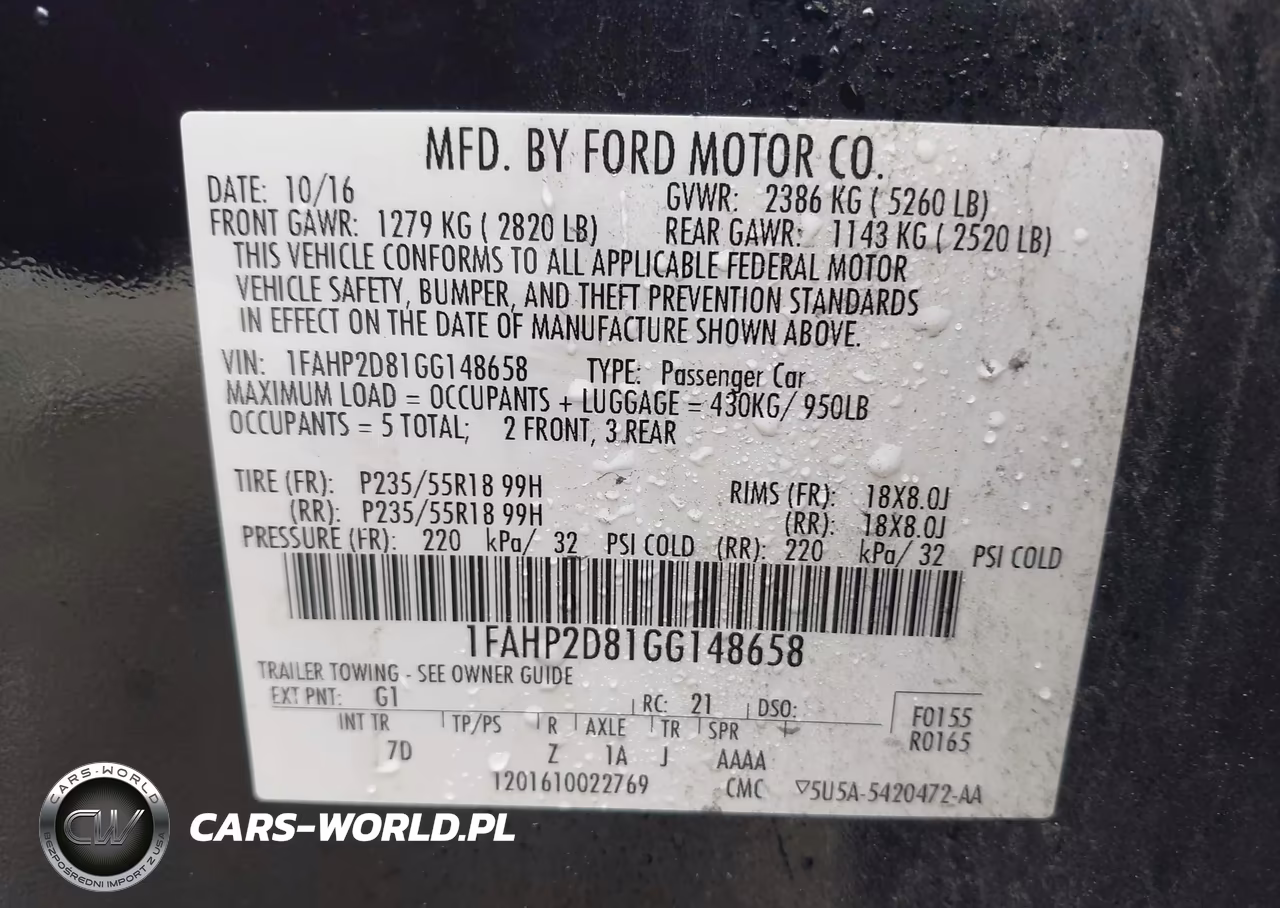 2016 Ford Taurus Se VIN:1FAHP2D81GG148658 - 9