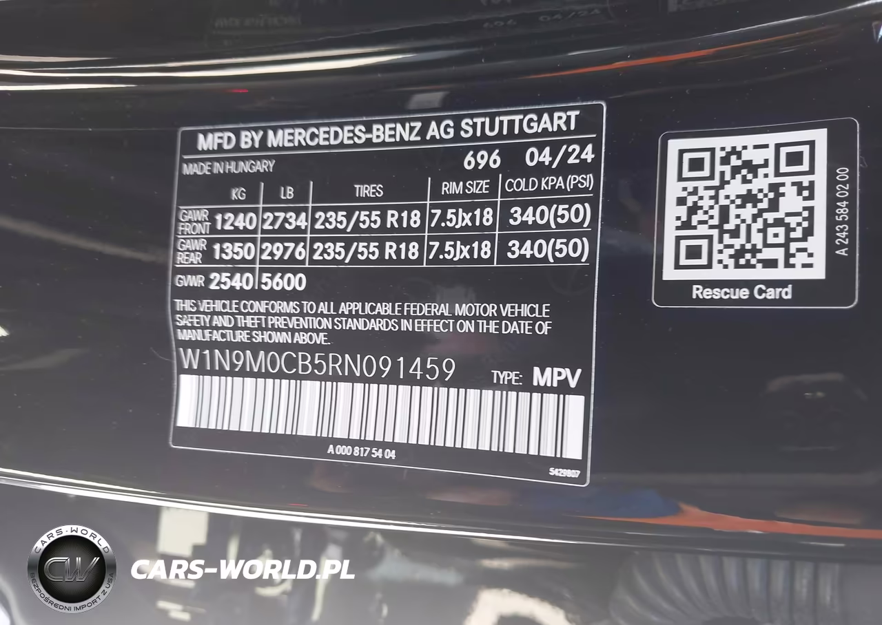 2024 Mercedes-Benz Eqb 250 Suv VIN:W1N9M0CB5RN091459 - 9