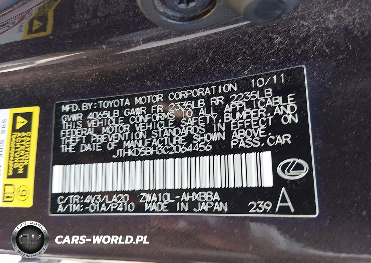 2012 Lexus Ct 200H Premium VIN:JTHKD5BH3C2064456 - 9