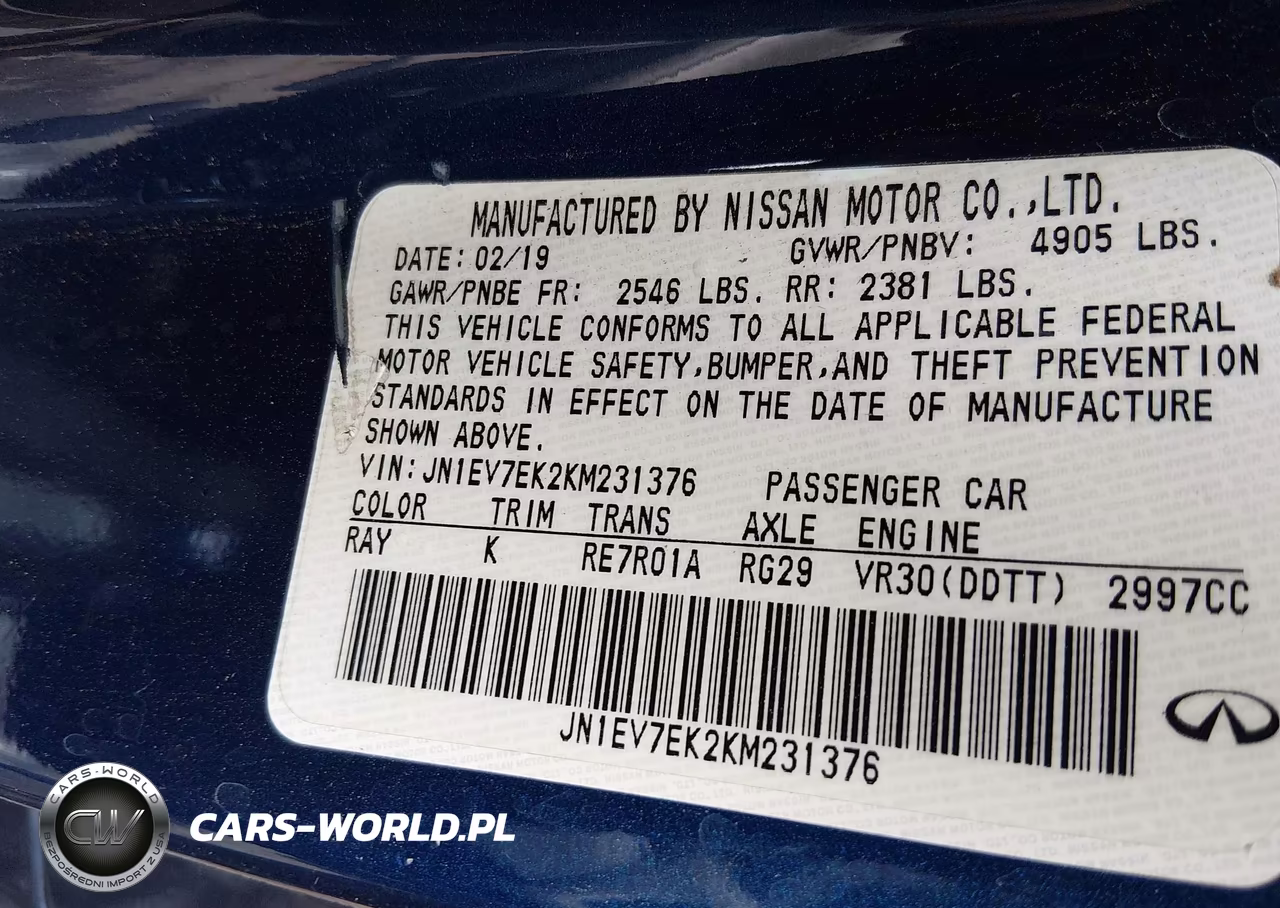 2019 Infiniti Q60 3.0T Luxe VIN:JN1EV7EK2KM231376 - 9