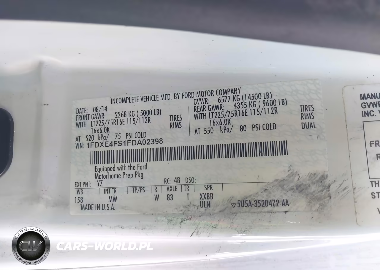 2015 Ford E-450 Cutaway VIN:1FDXE4FS1FDA02398 - 9