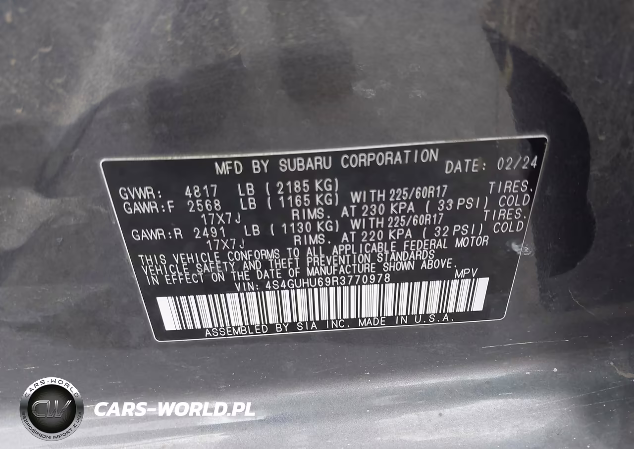 2024 Subaru Crosstrek Wilderness VIN:4S4GUHU69R3770978 - 9