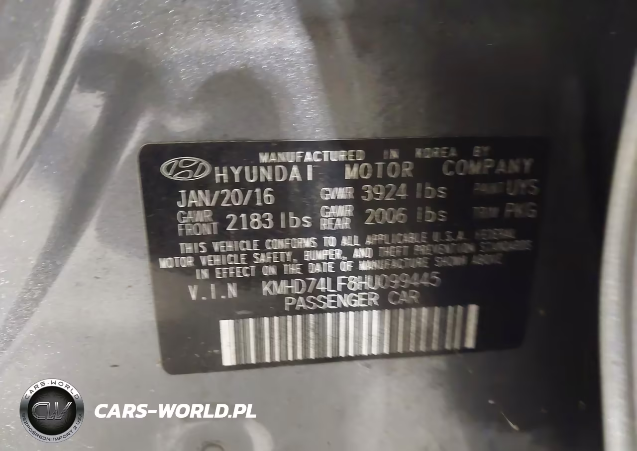 2017 Hyundai Elantra Se VIN:KMHD74LF8HU099445 - 9