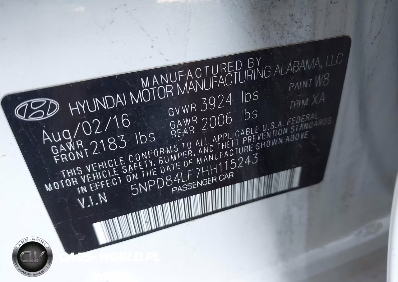 2017 Hyundai Elantra Se VIN:5NPD84LF7HH115243 - 9