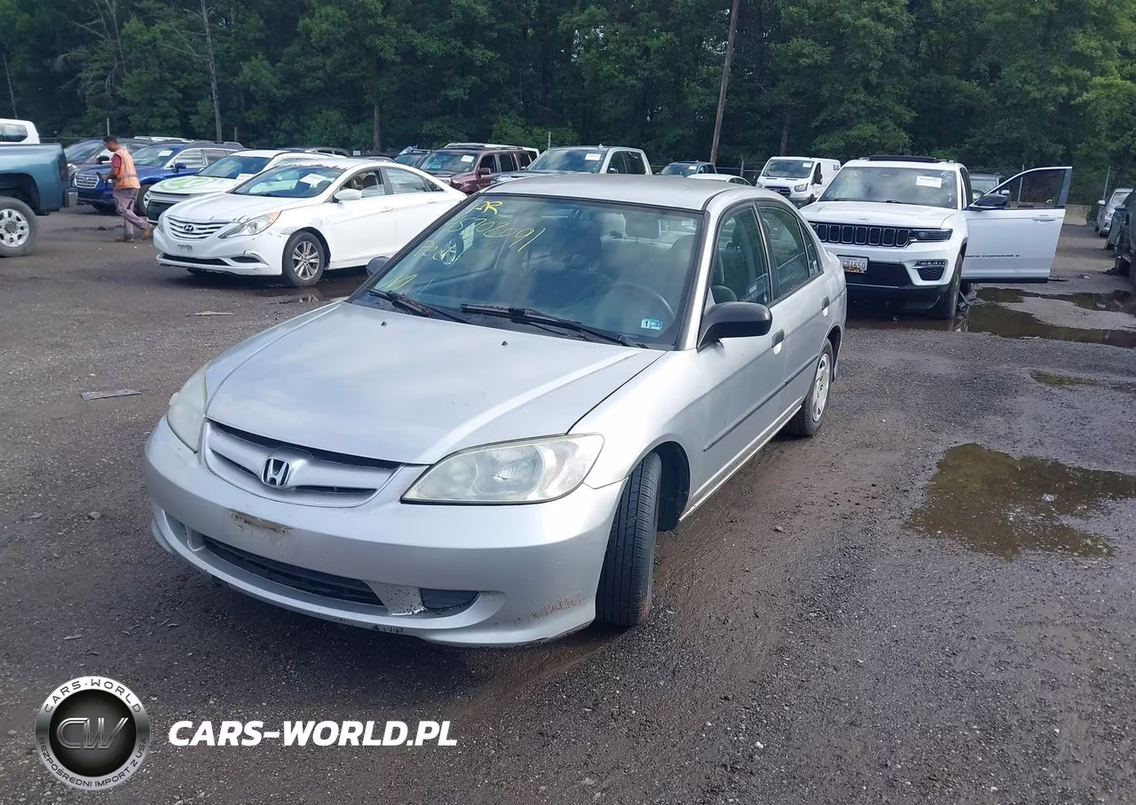 2004 Honda Civic Vp VIN:2HGES16384H600825 - 2