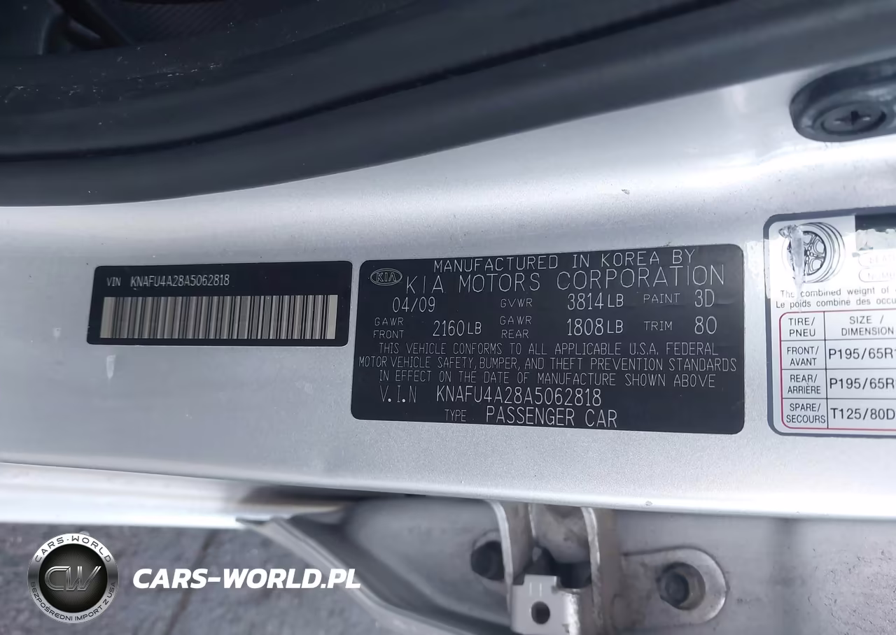 2010 Kia Forte Ex VIN:KNAFU4A28A5062818 - 9