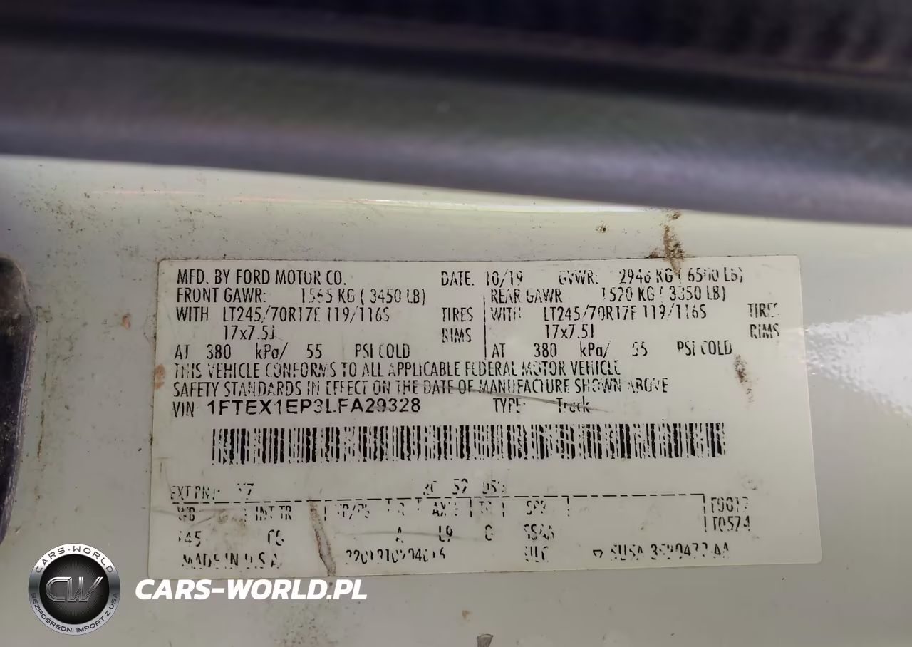2020 Ford F-150 Xl VIN:1FTEX1EP3LFA29328 - 9