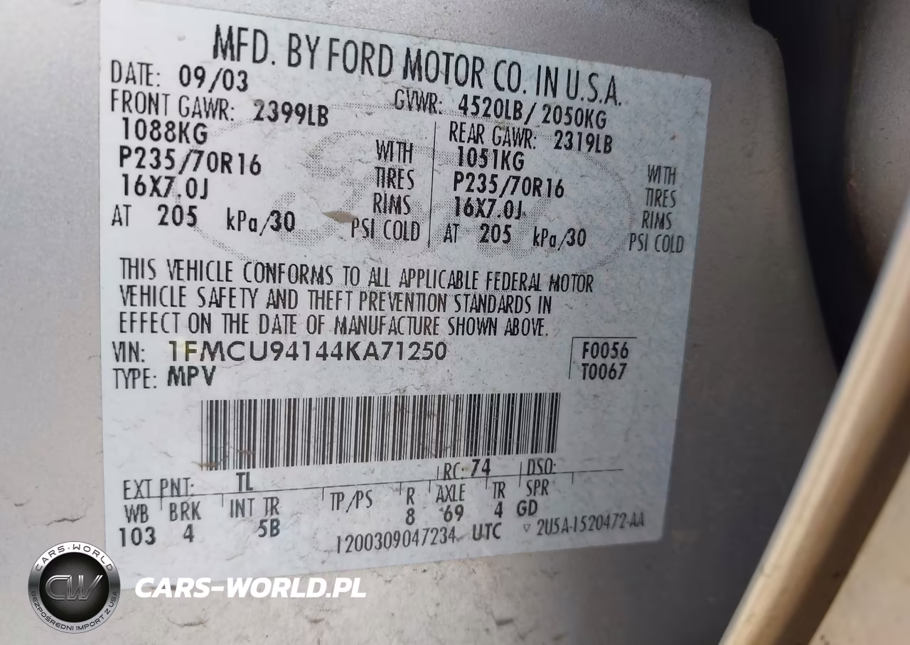 2004 Ford Escape Limited VIN:1FMCU94144KA71250 - 9