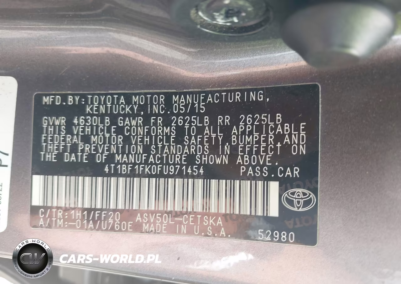 2015 Toyota Camry Se VIN:4T1BF1FK0FU971454 - 9