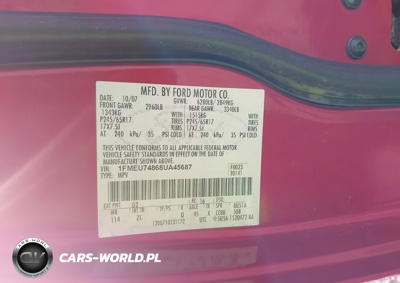2008 Ford Explorer Eddie Bauer VIN:1FMEU74868UA45687 - 9