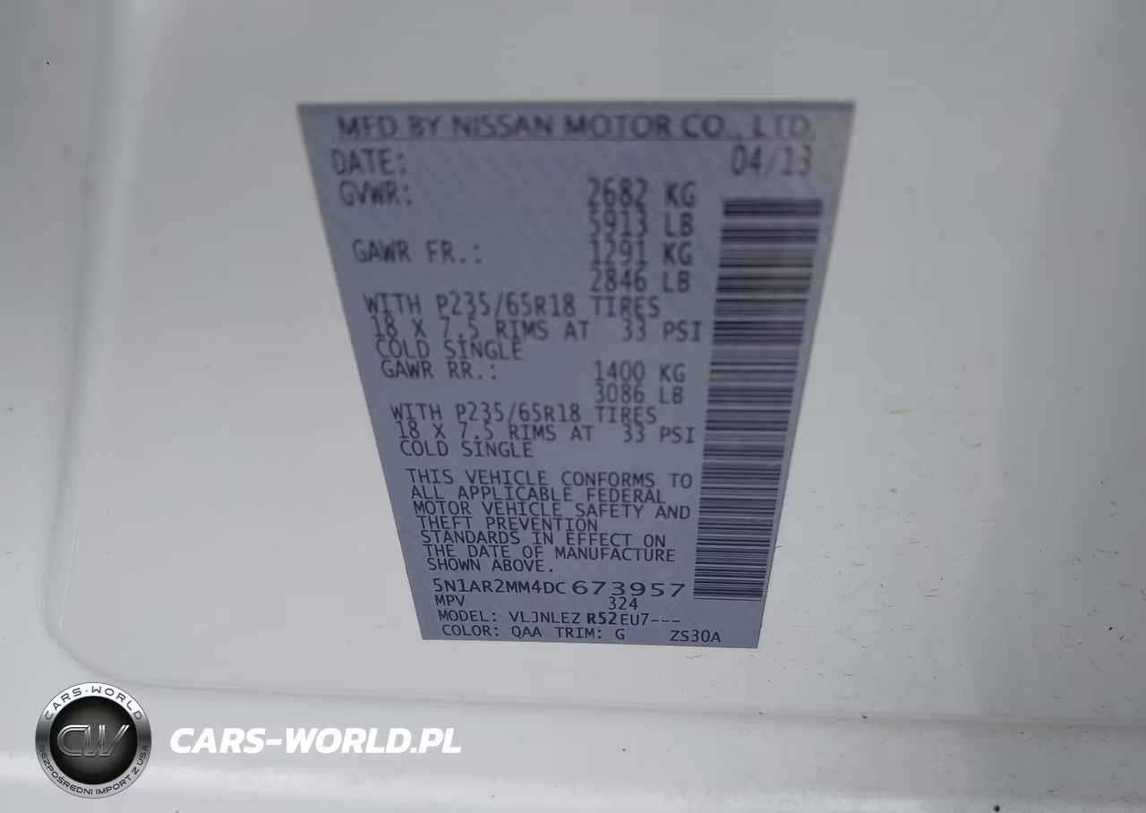 2013 Nissan Pathfinder Sv VIN:5N1AR2MM4DC673957 - 9