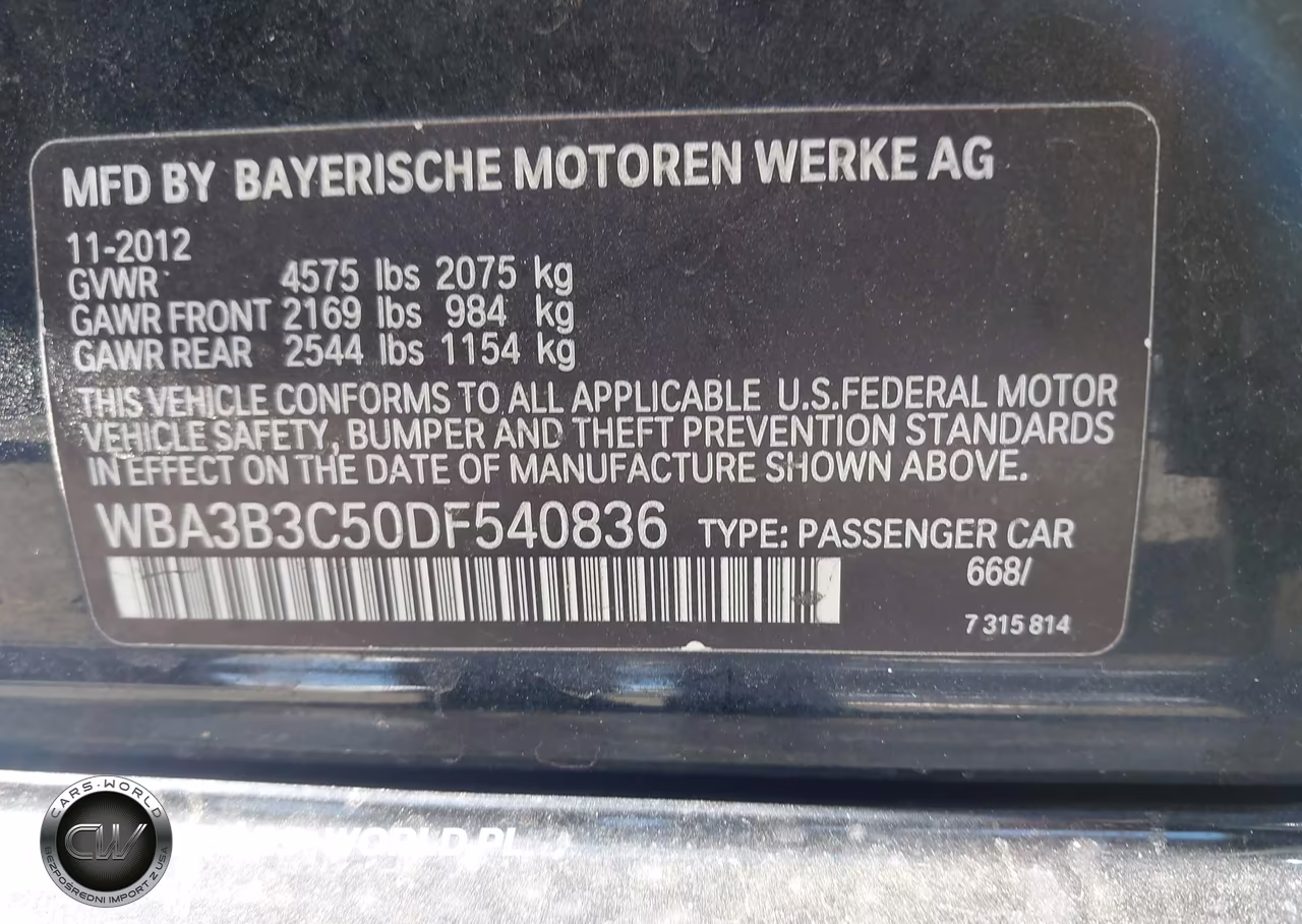 2013 BMW 328 Xi VIN:WBA3B3C50DF540836 - 9