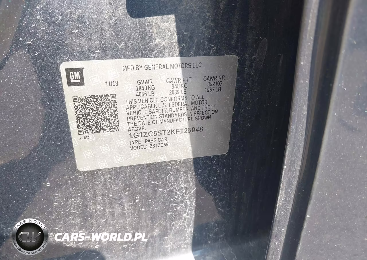 2019 Chevrolet Malibu 1Fl VIN:1G1ZC5ST2KF125948 - 9