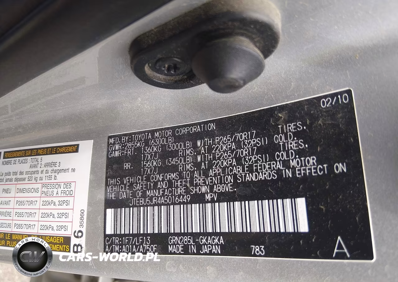 2010 Toyota 4Runner Sr5 V6 VIN:JTEBU5JR4A5016449 - 9