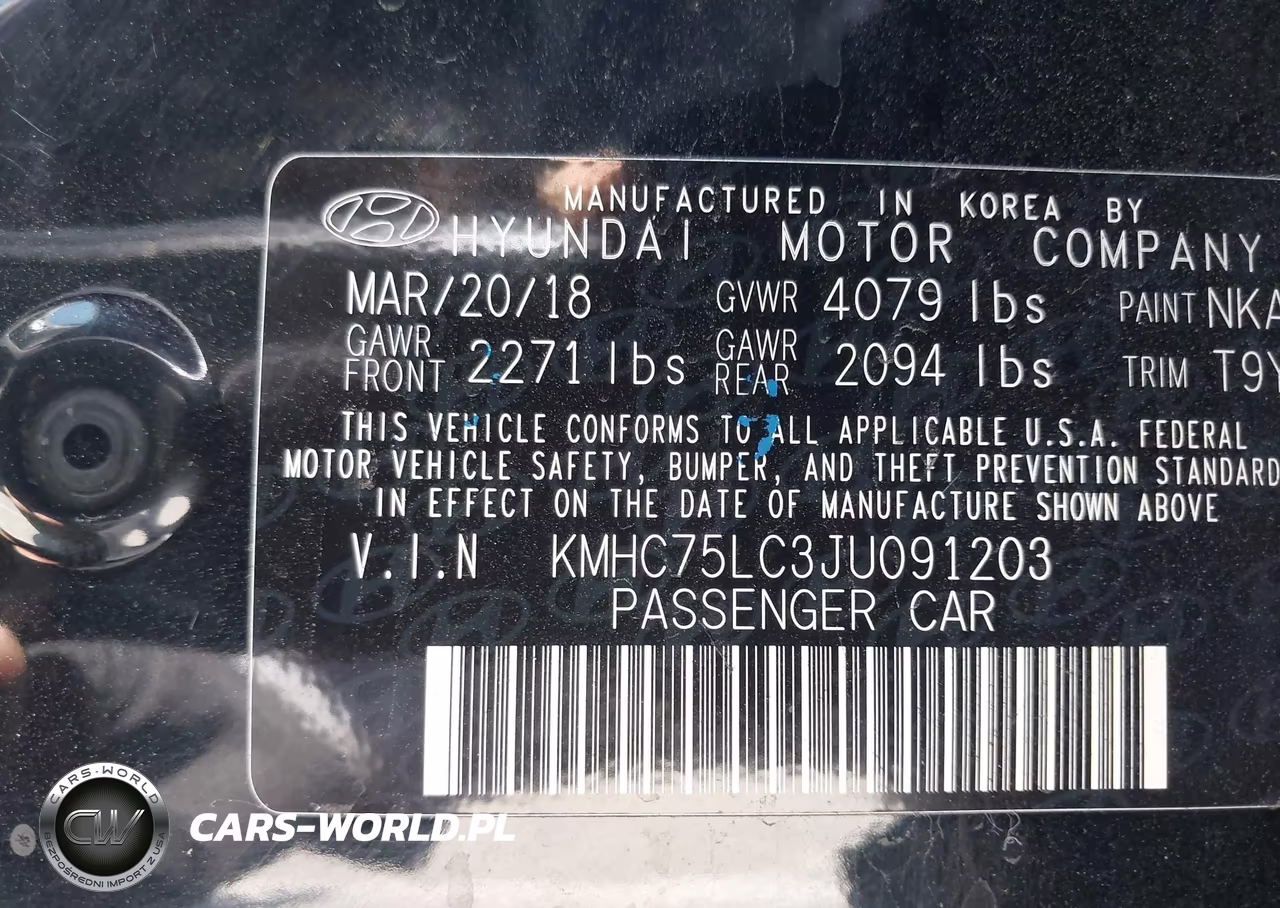 2018 Hyundai Ioniq Hybrid Sel VIN:KMHC75LC3JU091203 - 9
